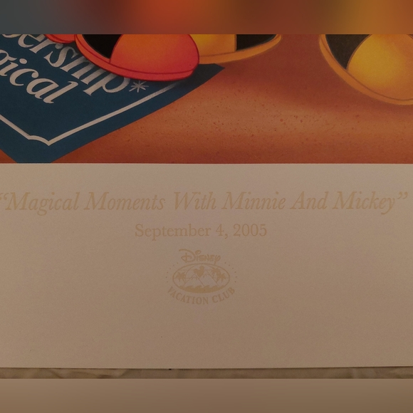DVC Members Only DCL Litho 2005 Happiest Celebration At Sea Mickey & Minnie Rare - Picture 2 of 6